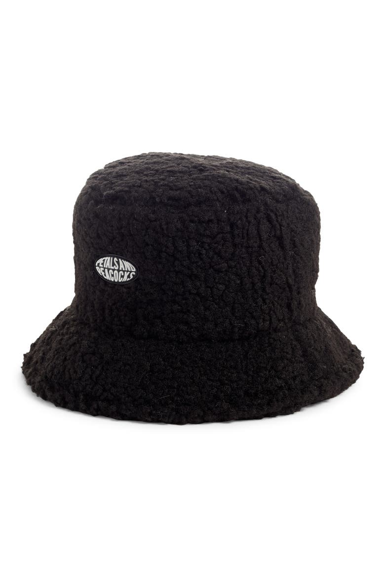 Fleece Bucket Hat, Main, color, BLACK