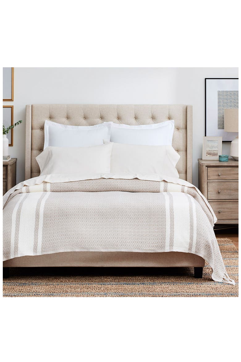 Adirondack Organic Cotton Throw Blanket, Alternate, color, DUNE-IVORY