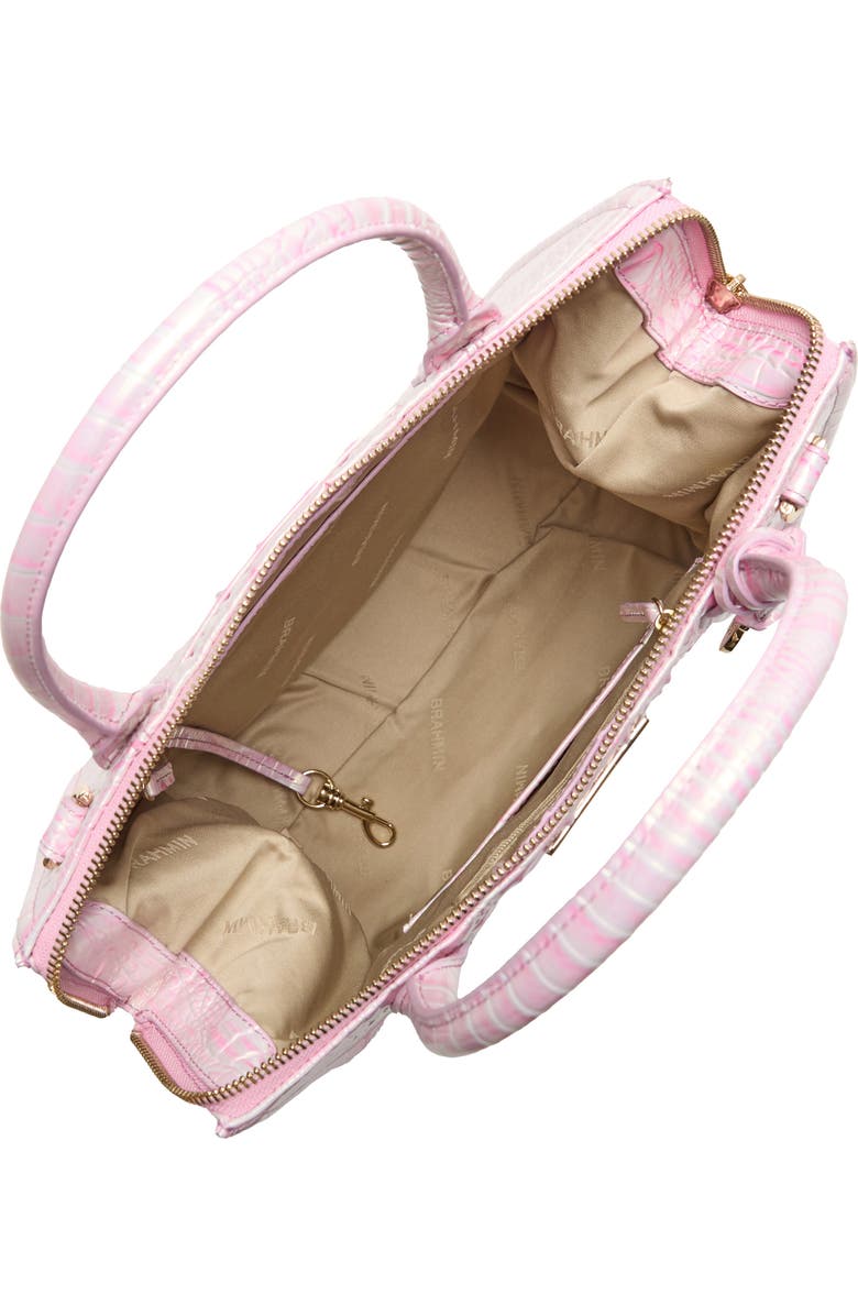 Brahmin Caroline Croc Embossed Leather Satchel, Alternate, color,