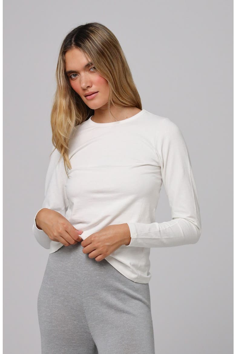 Hemp Essentials Long Sleeve Tee, Main, color, white