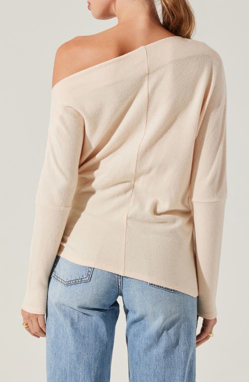 Astr The Label Off The Shoulder Long Sleeve Sweater In Pink
