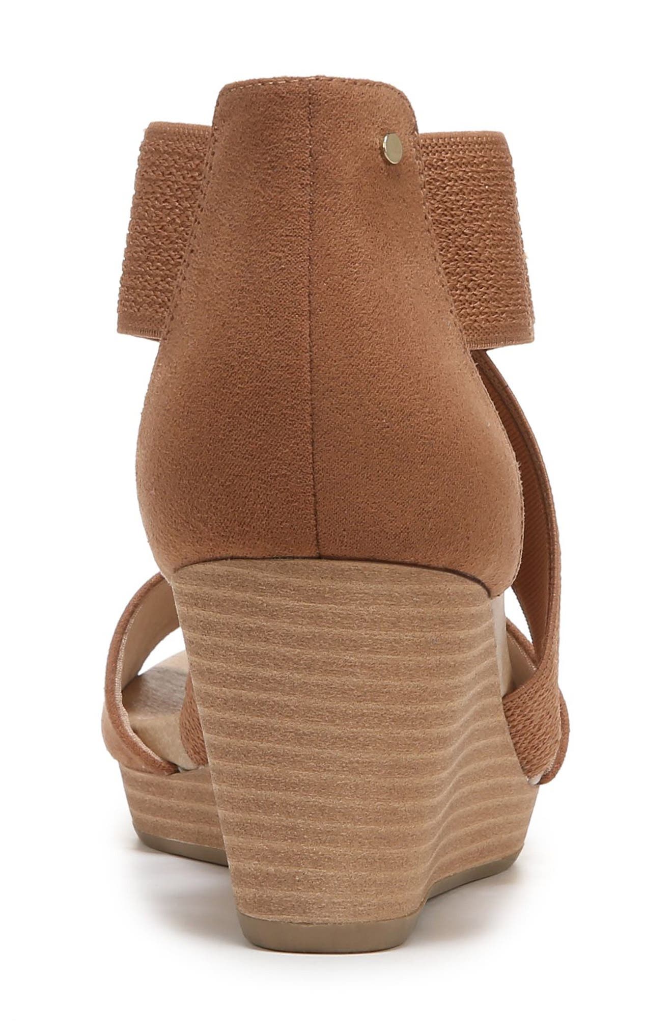 Barton Band Wedge Sandal, Alternate, color, BROWN
