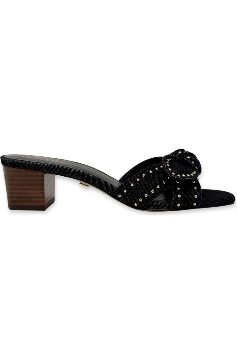 SHUSHOP Guinivere Studded Slide Sandal, Alternate, color, Black Denim