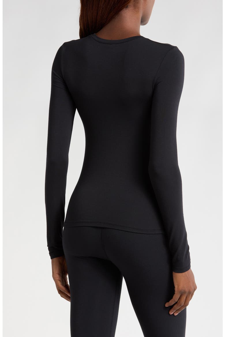Aidelene Long Sleeve Sleep Top, Alternate, color, BLACK