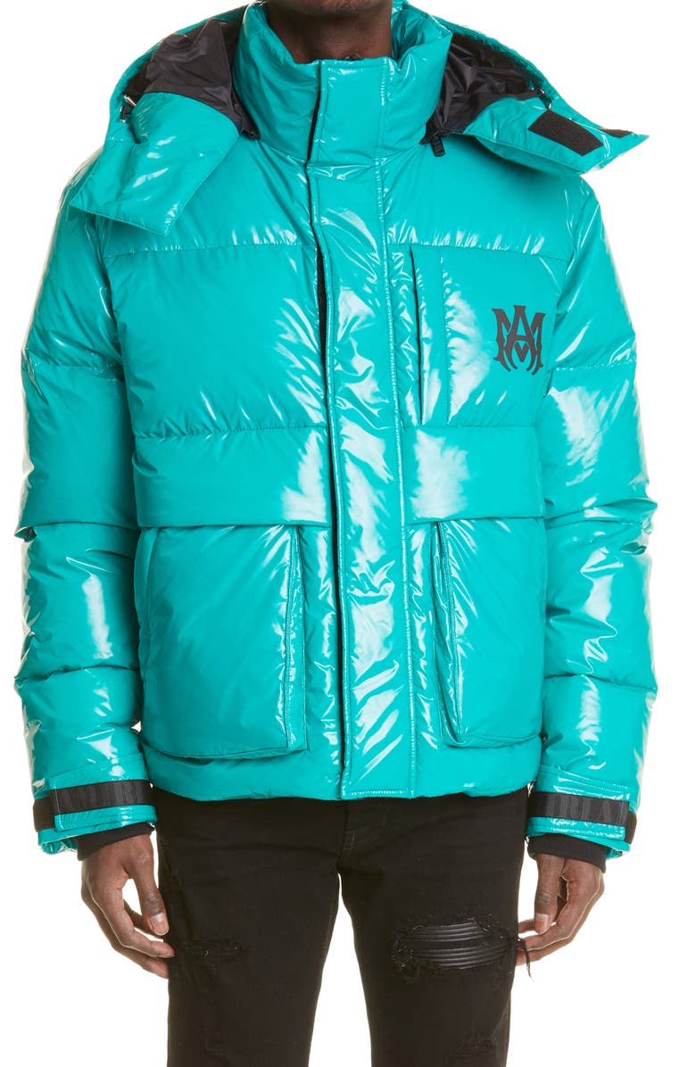 AMIRI M.A. Logo Down Puffer Jacket, Main, color,