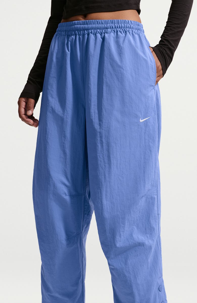 Nike Sportswear Relaxed High Waist Woven Pants, Alternate, color, Light Medium Blue/ Sail