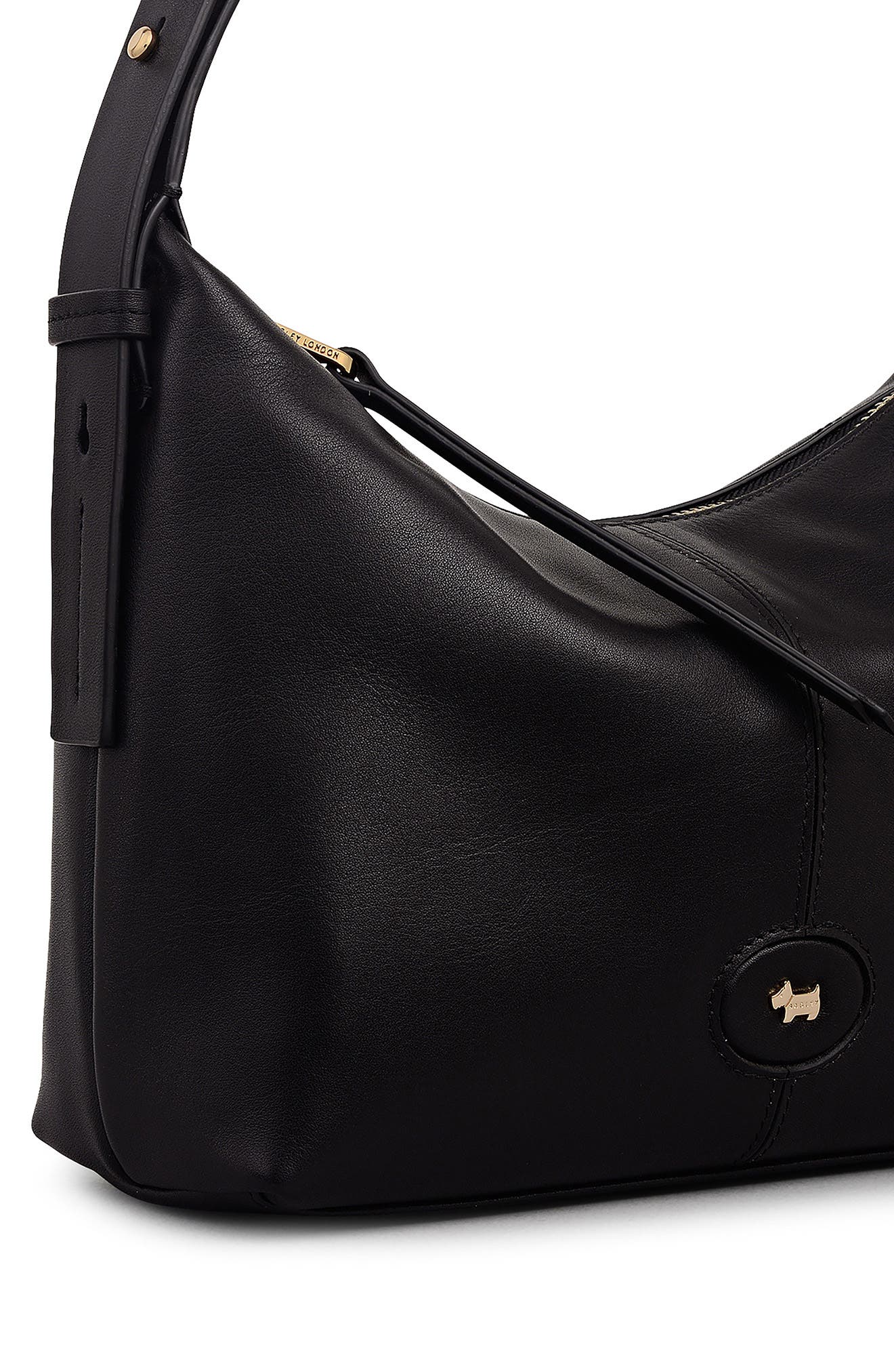 Radley Maldon Mews Medium Leather Shoulder Bag, Alternate, color, Black