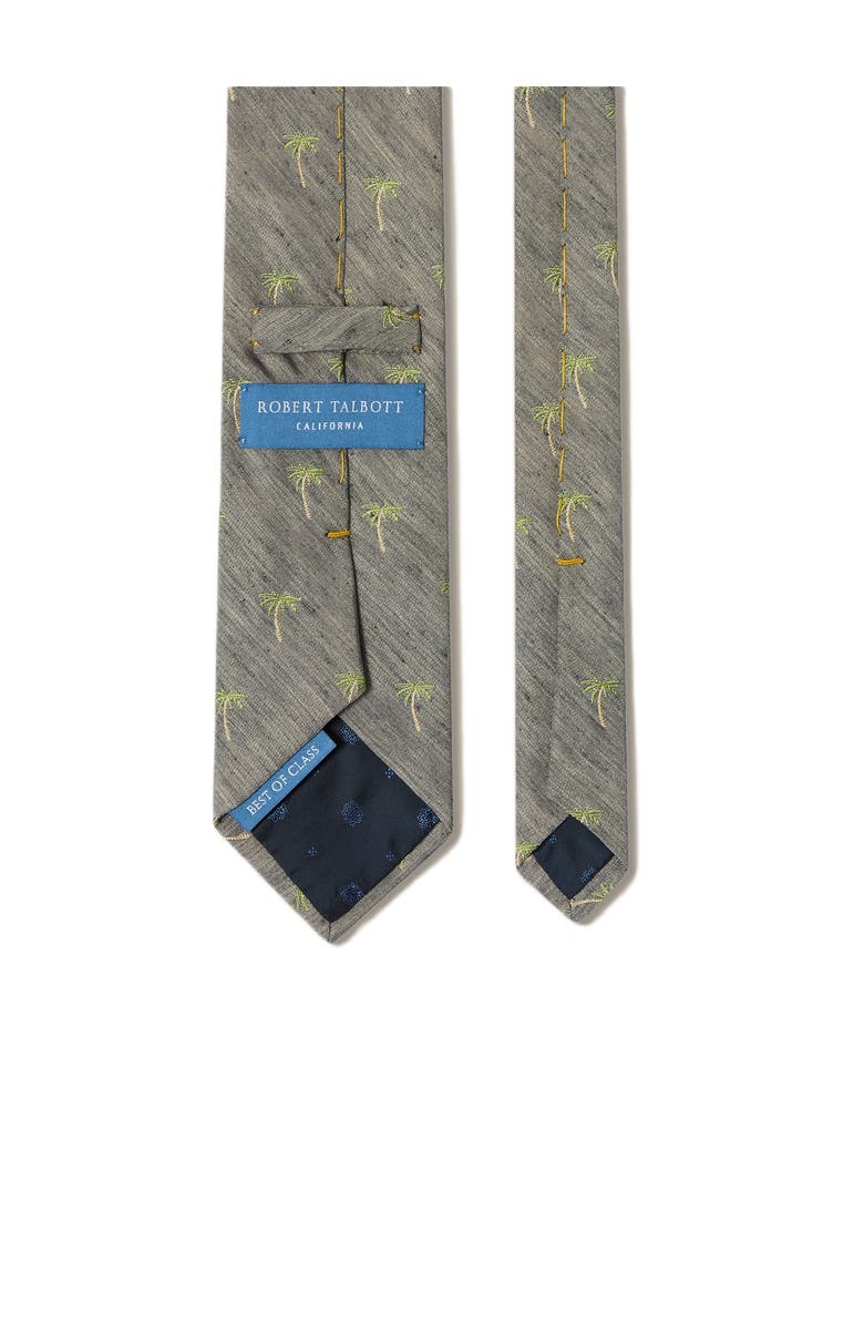Robert Talbott Robert Palm Silk Linen Best of Class Necktie, Alternate, color, Navy