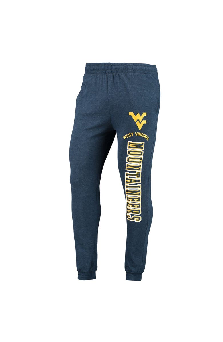 CONCEPTS SPORT Men's Concepts Sport Navy/Heather Charcoal West Virginia Mountaineers Meter Long Sleeve Hoodie T-Shirt & Jogger Pajama Set, Alternate, color,