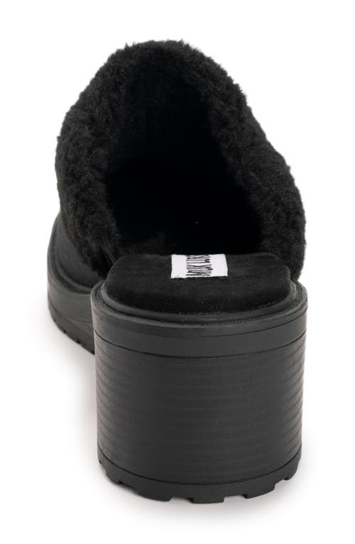 Muk Luks Sophia Faux Fur Trim Mule In Black