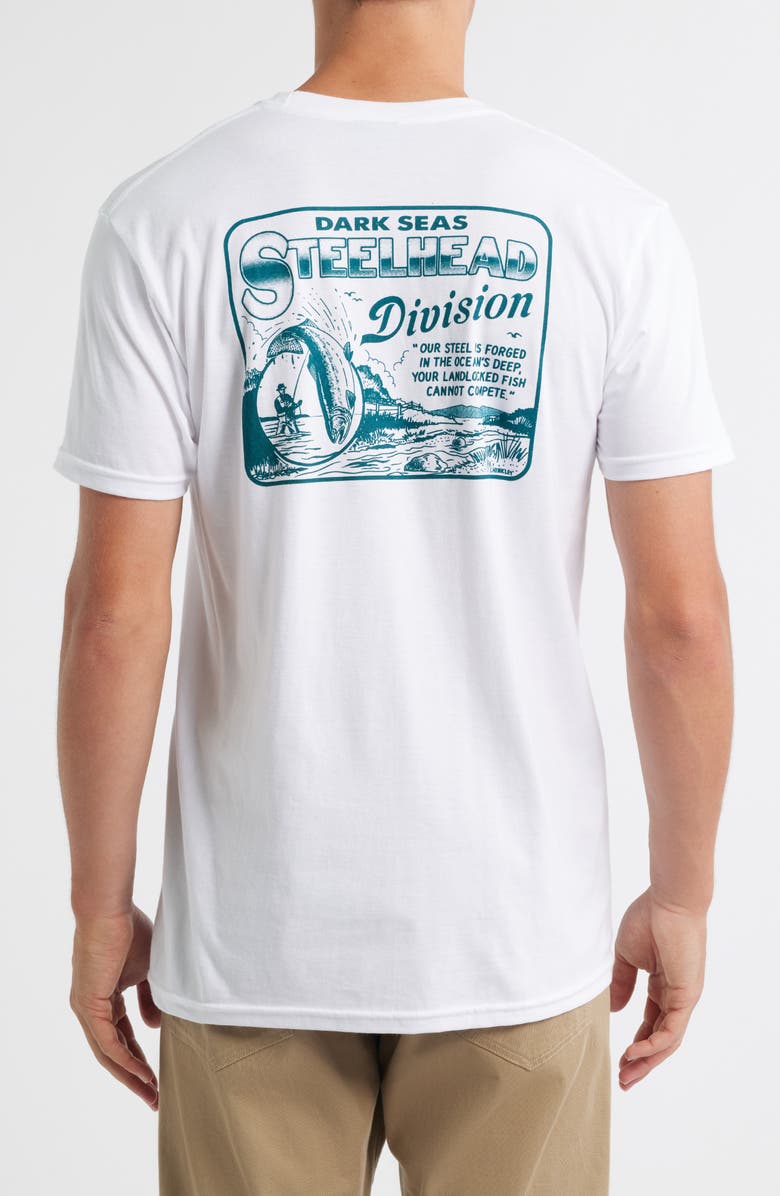 DARK SEAS Steelhead Cotton Logo Graphic T-Shirt, Alternate, color, White
