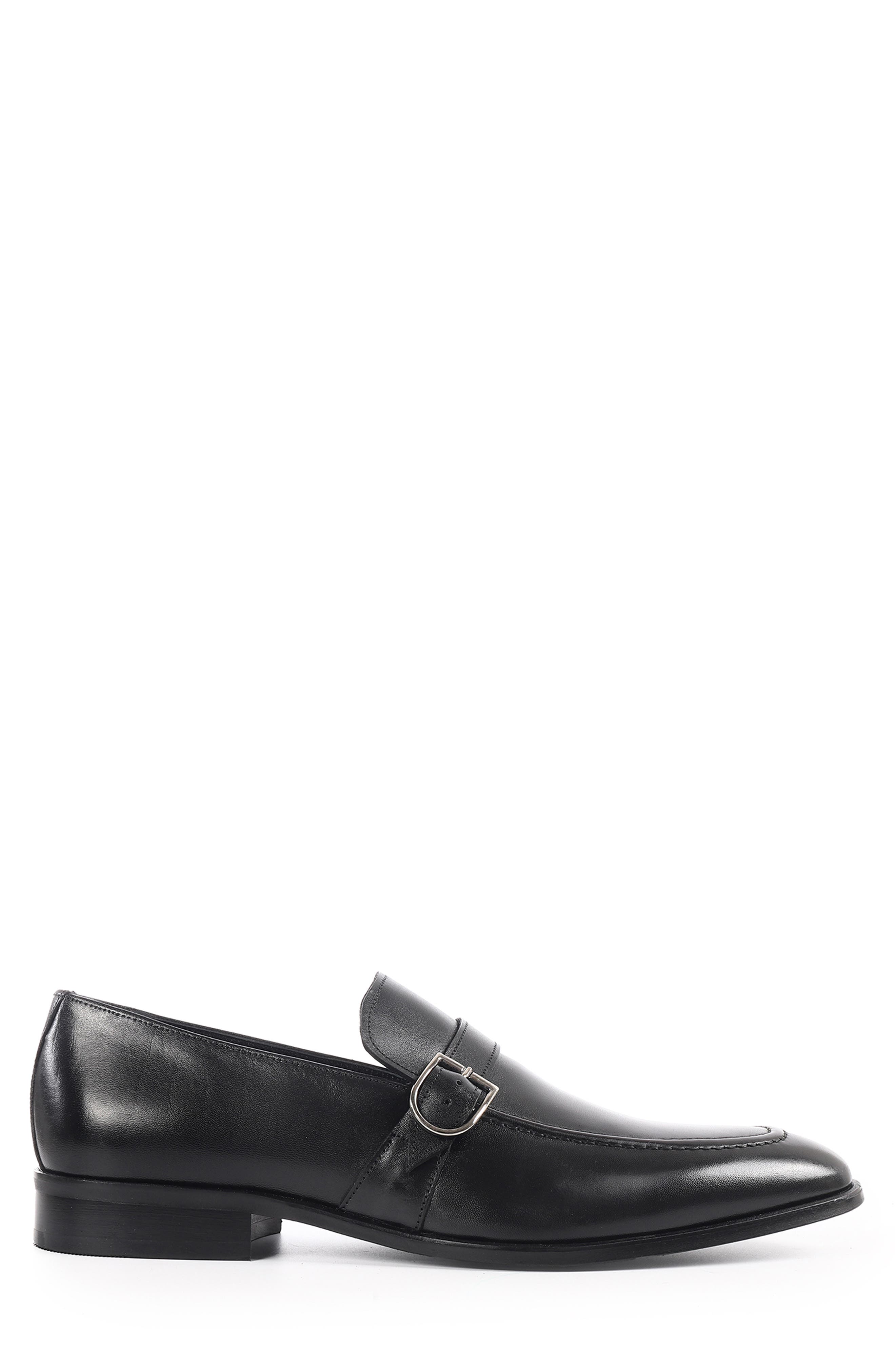 VELLAPAIS Ontario Apron Toe Loafer, Alternate, color, Black