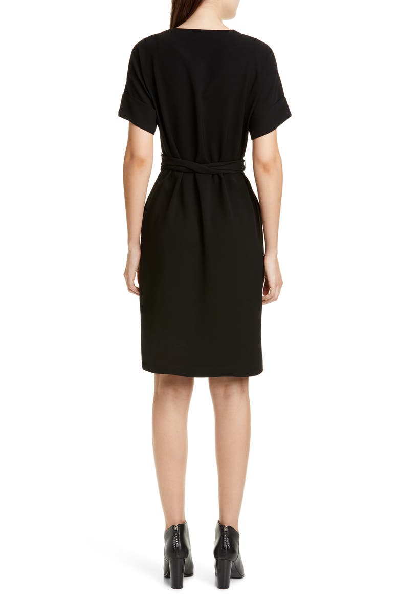 Jubilee Stretch Crepe Dress, Alternate, color, BLACK