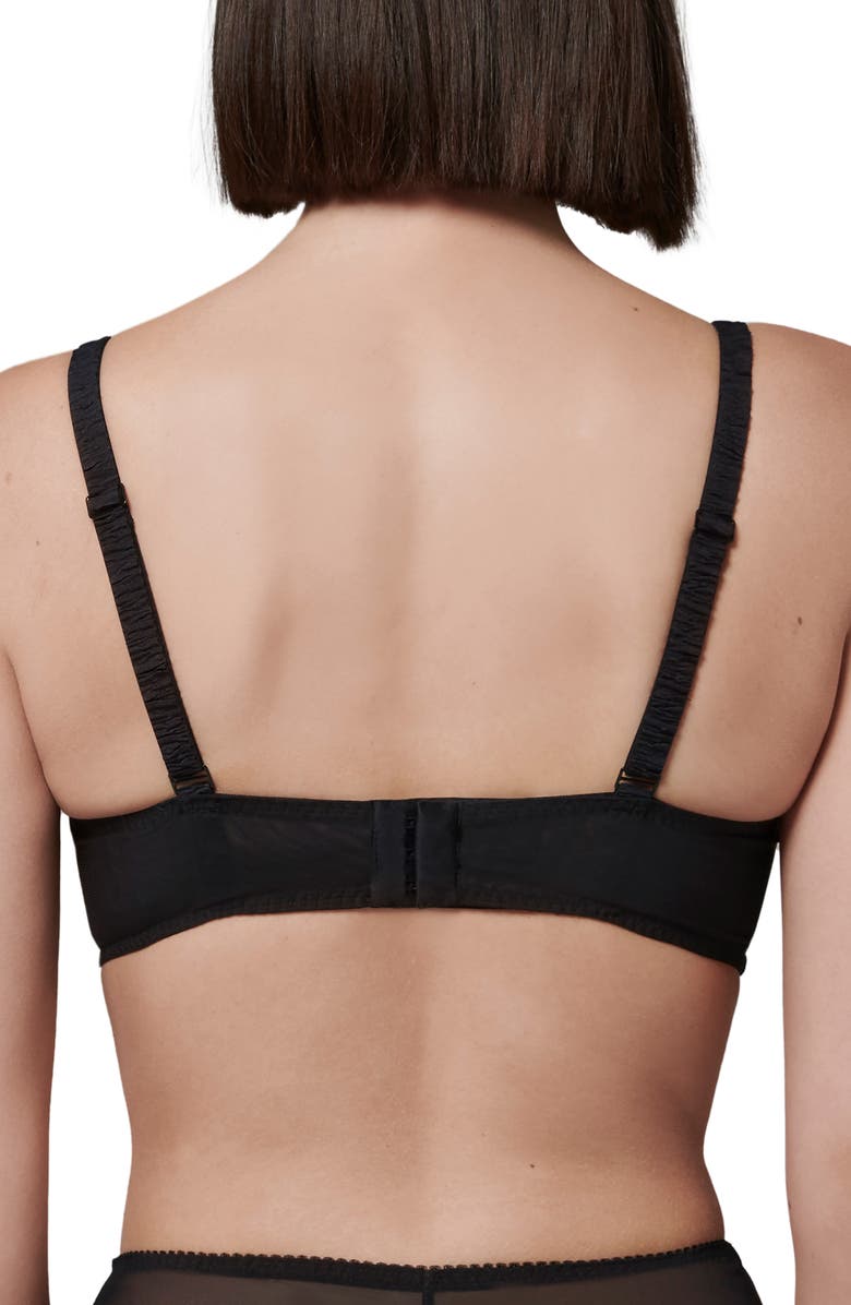 Simone Perele Intrigue Sheer Underwire Demi Bra, Alternate, color, Black