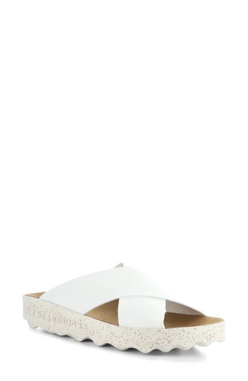 Asportuguesas By Fly London Cross Slide Sandal In White
