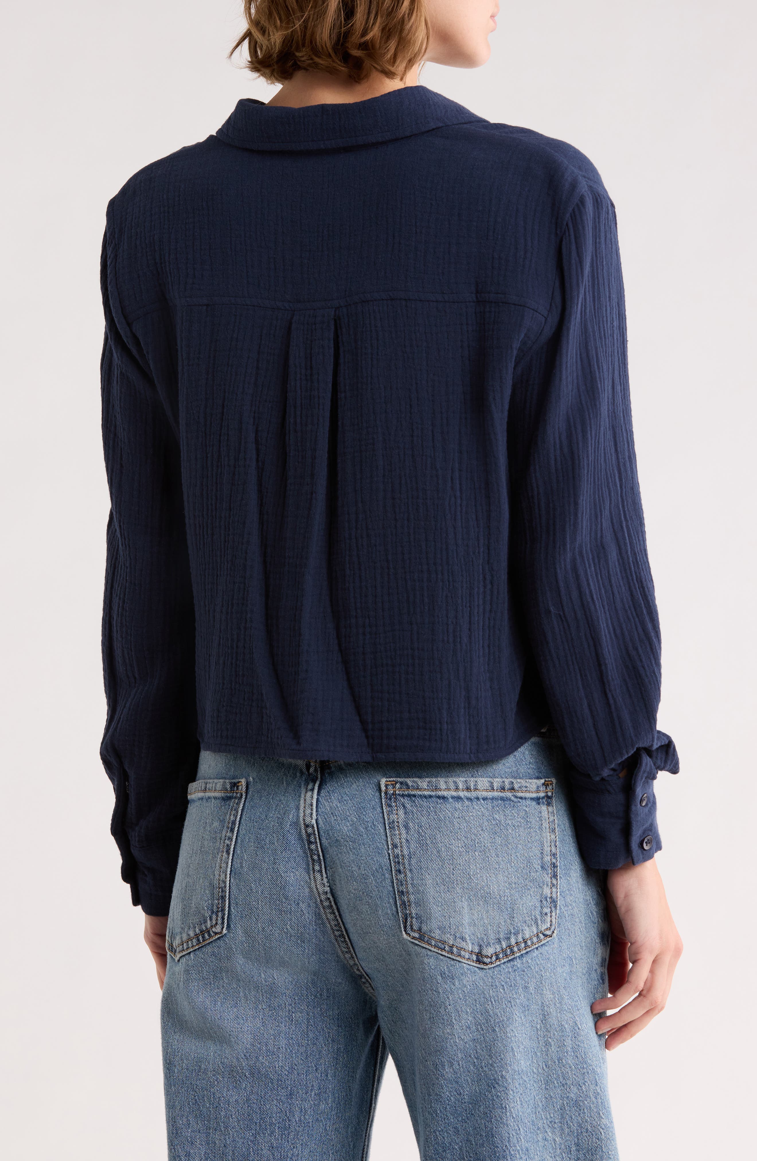 Cotton Gauze Button-Up Shirt - image 4