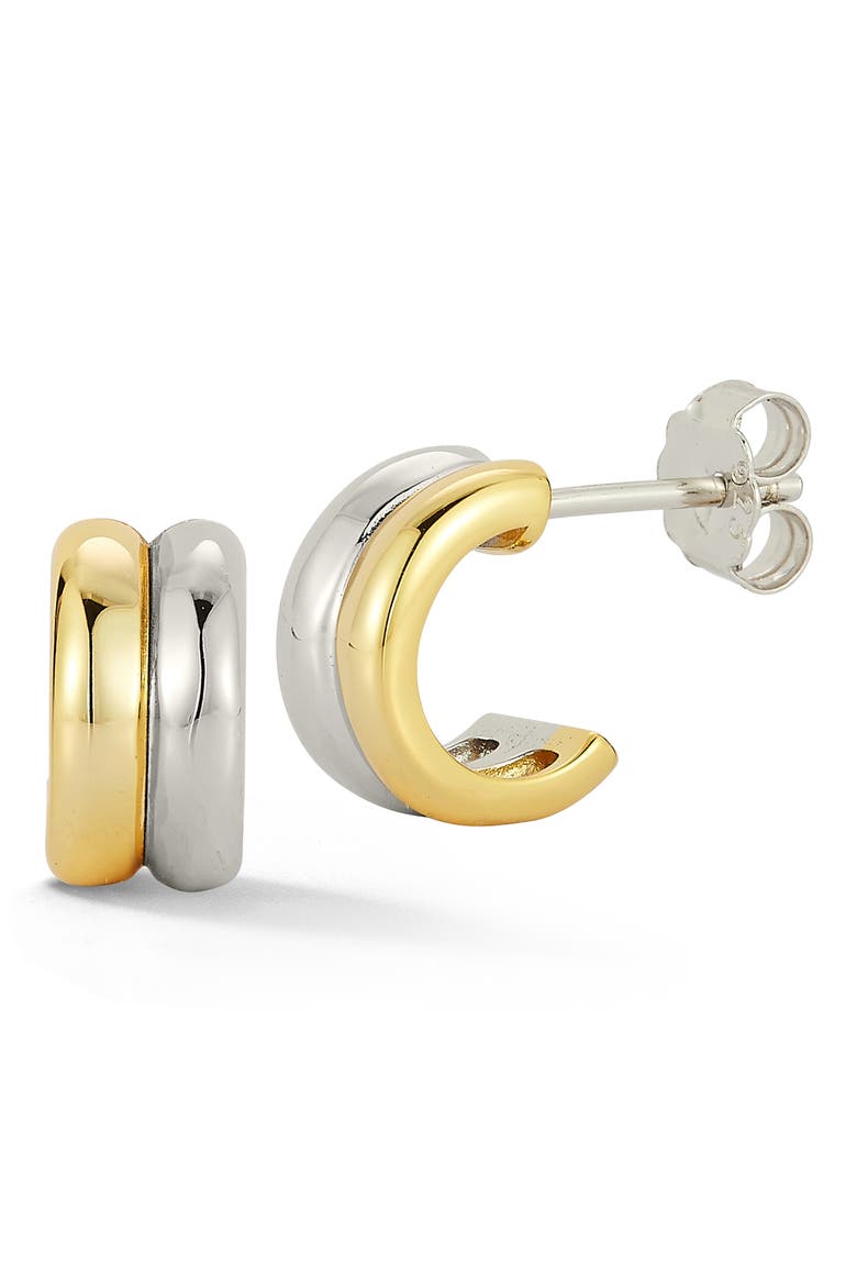 Double Row Hoop Earrings, Main, color, MULTI