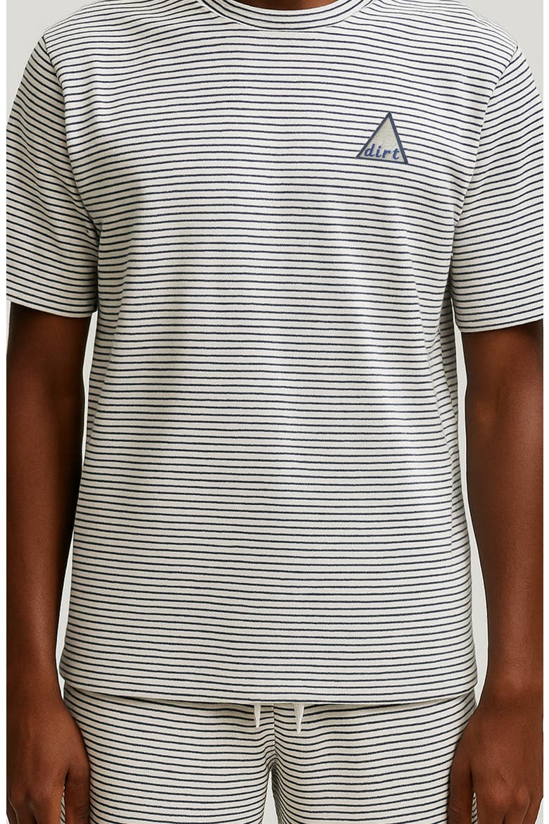 Vacay Stripe Cotton Terry T-Shirt, Main, color, WHITE/ GREEN