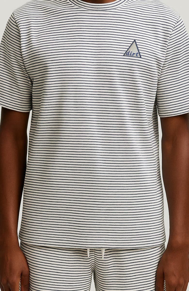 D.RT Vacay Stripe Cotton Terry T-Shirt, Main, color, White/ Green