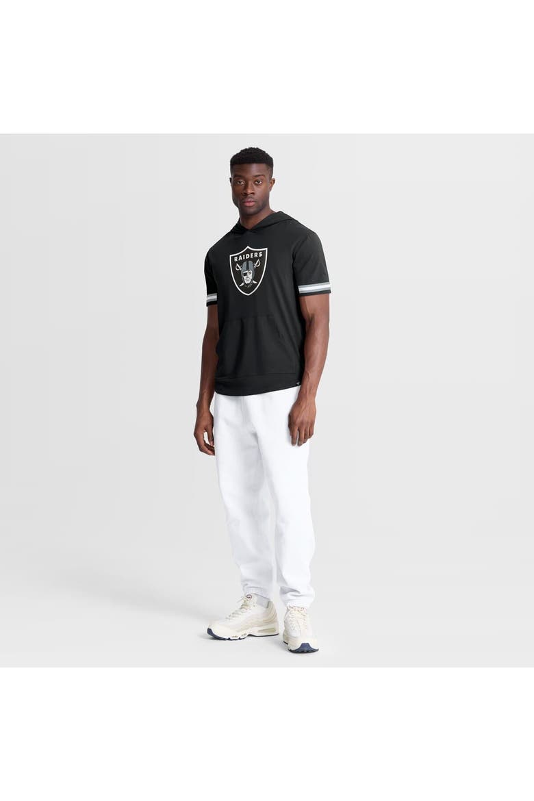 Men's Fanatics Black Las Vegas Raiders Optimal Play Short Sleeve Hooded T-Shirt, Alternate, color, Black