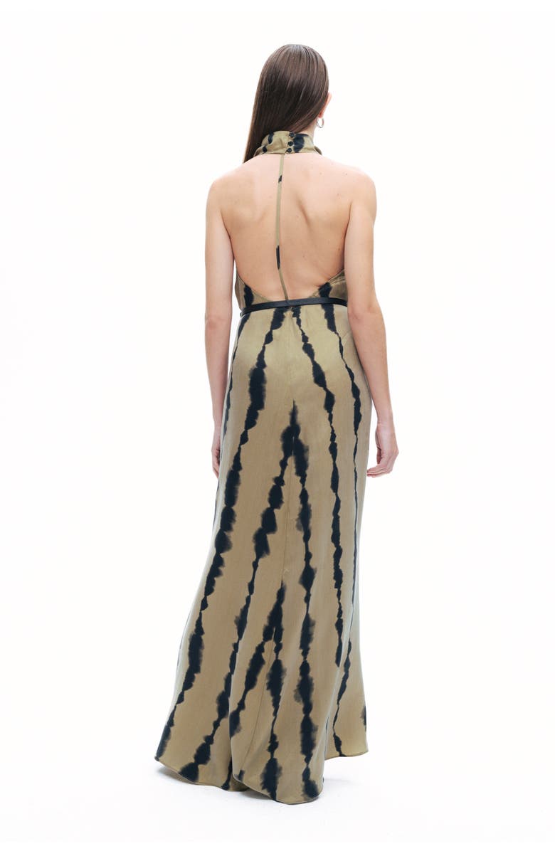 Nocturne Belt Detailed Printed Maxi Dress, Alternate, color,