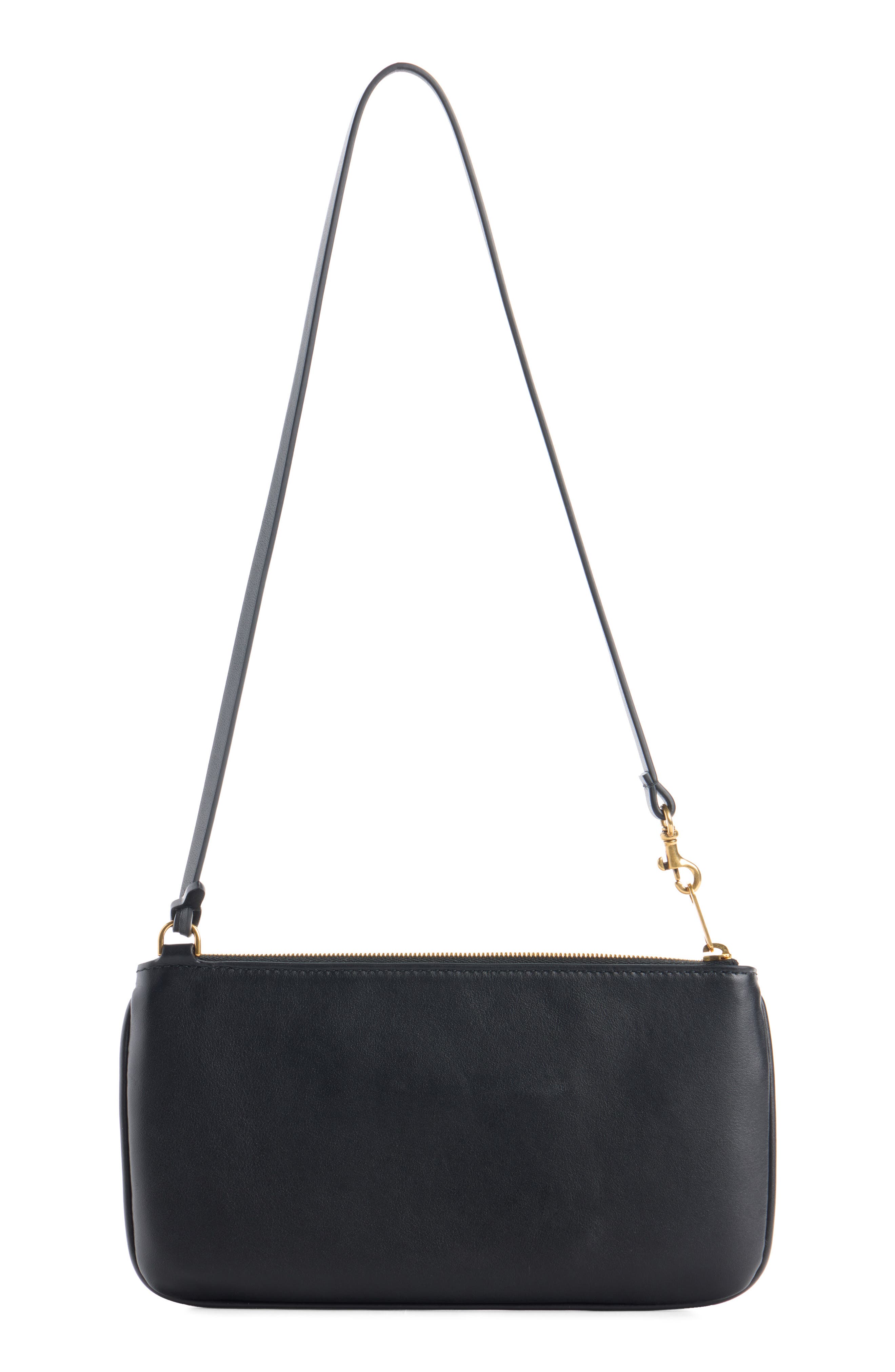 Balenciaga Rodeo Leather Shoulder Bag, Alternate, color, 1000 Black