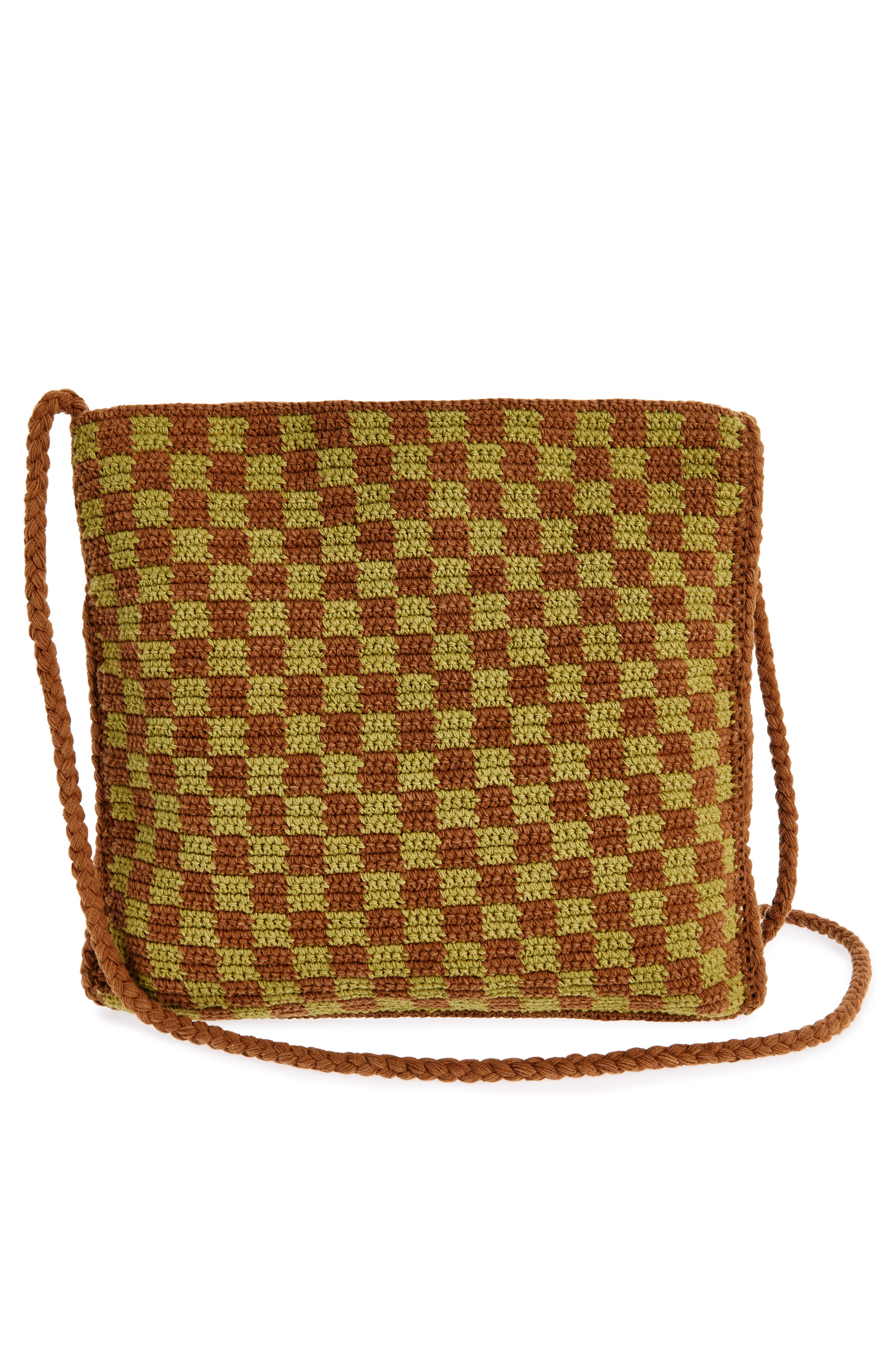 Story mfg. Stash Organic Cotton Crochet Crossbody Bag, Alternate, color, 