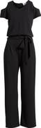 NIKKI LUND Gianna Belted Cold Shoulder Jumpsuit