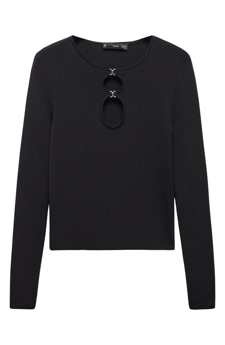 MANGO Keyhole Cutout Sweater, Alternate, color, 