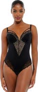 Popilush Shapewear Strappy Tummy Control Lace Inset Bodysuit