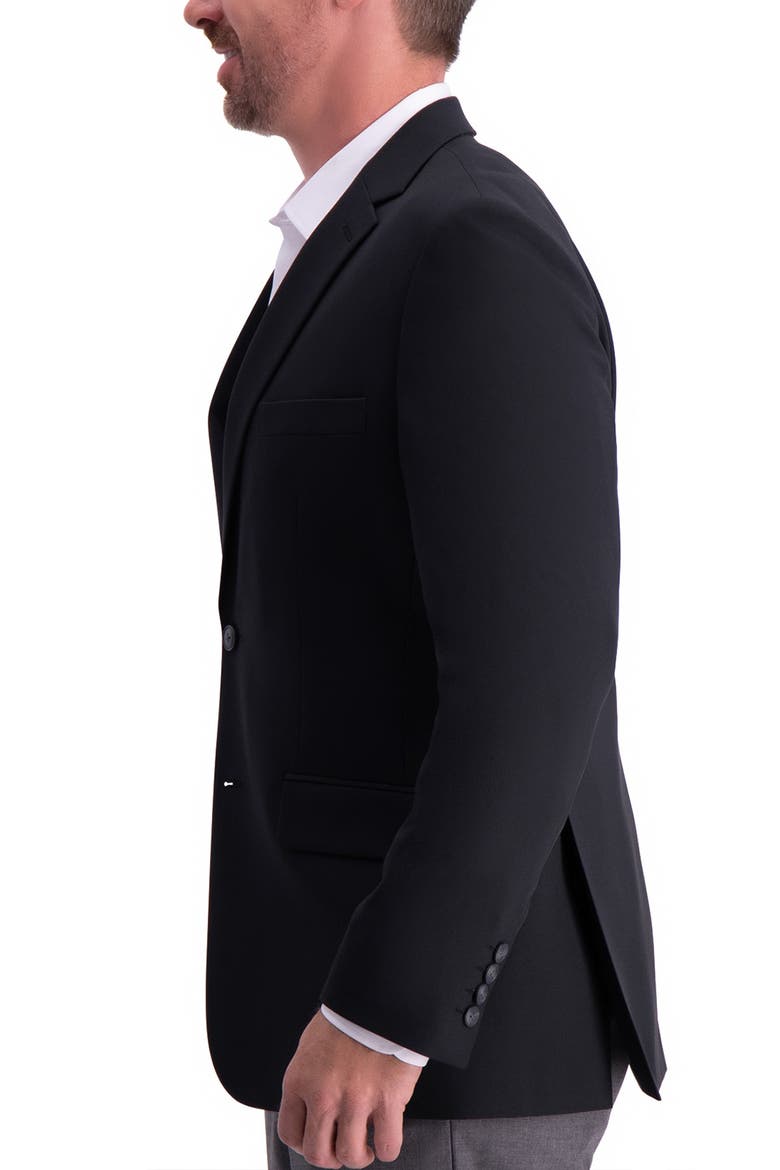 The Active Series Solid Gab Tailored Fit Blazer, Alternate, color, BLACK