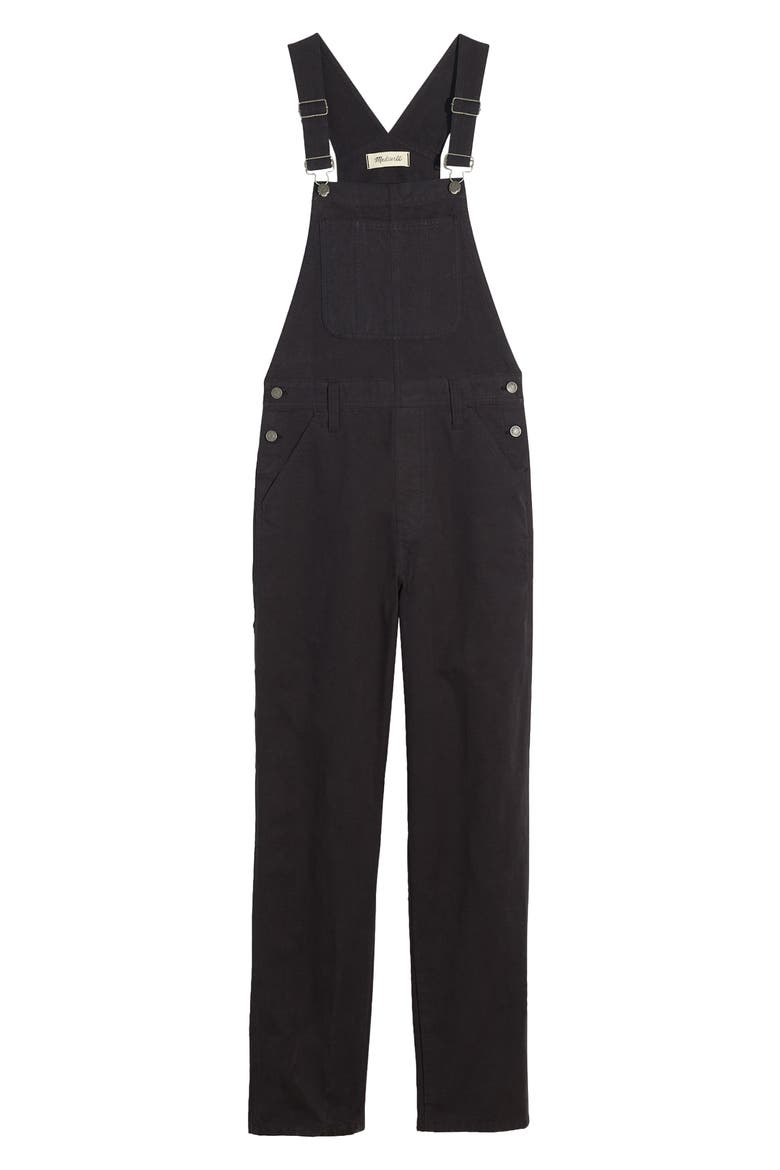 Garment Dyed Denim Carpenter Overalls, Alternate, color, BLACK COAL