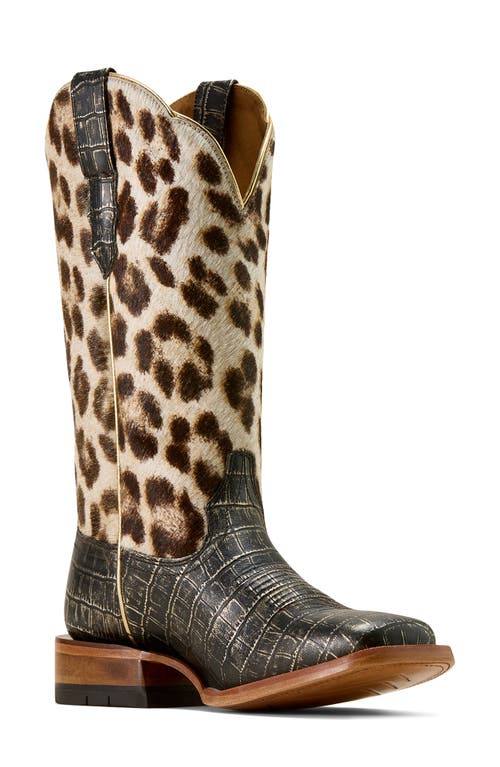 Ariat Frontier Farrah Wide Square Toe Western Boot In Multi