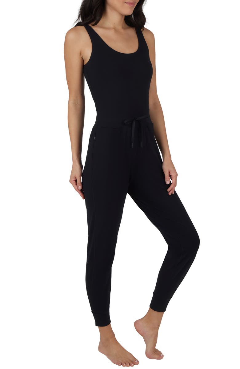 YOGALICIOUS Lux Emmy Jumpsuit, Alternate, color, Black