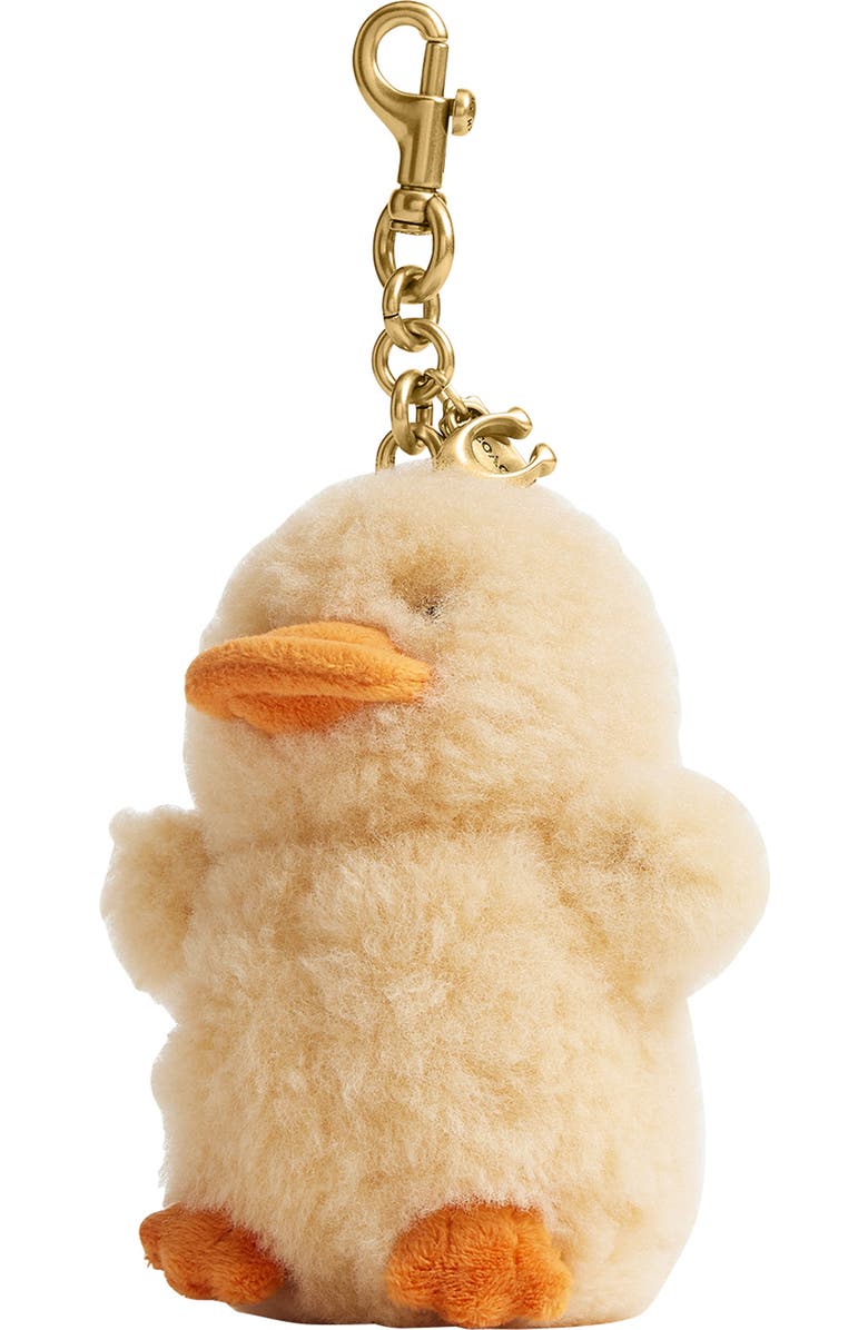 COACH Genuine Shearling Ducky Bag Charm, Alternate, color,