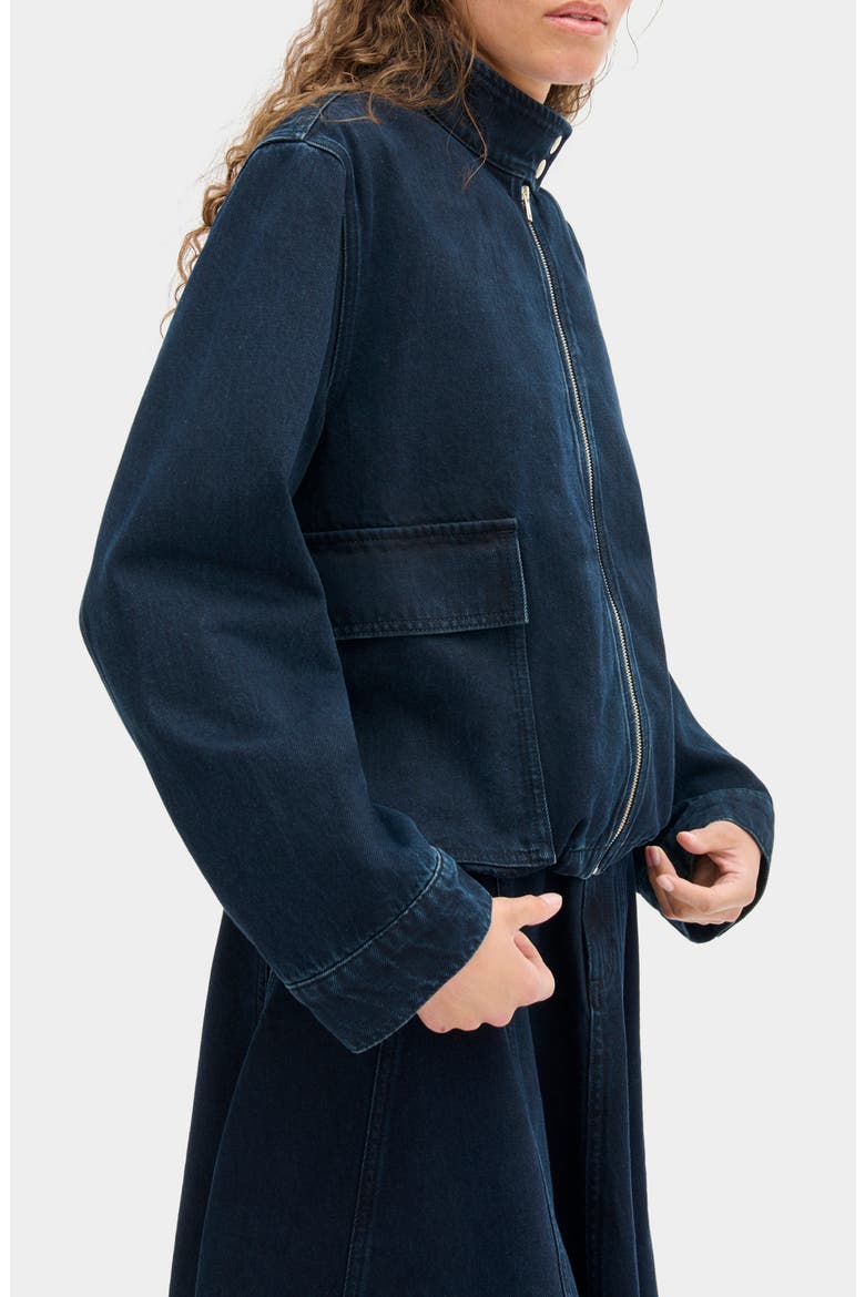 Brody Quilted Organic Cotton Denim Jacket, Alternate, color, BLUE BLACK