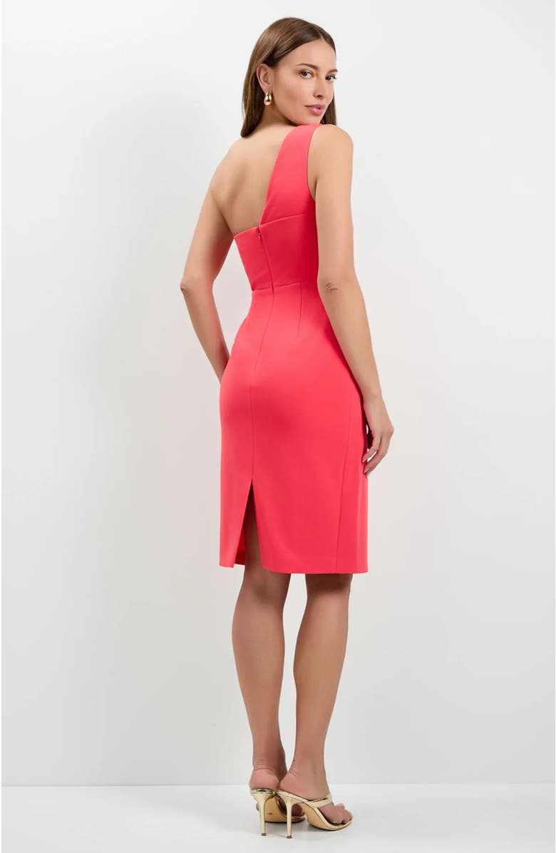Trina Turk Carlotta One-Shoulder Dress, Alternate, color, Corso Coral