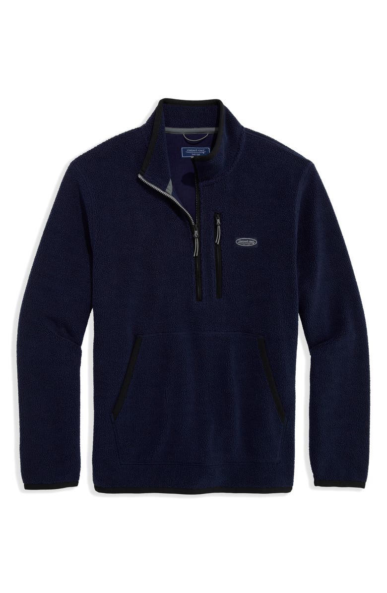 vineyard vines Bonfire Fleece Quarter Zip, Alternate, color, Nautical Navy