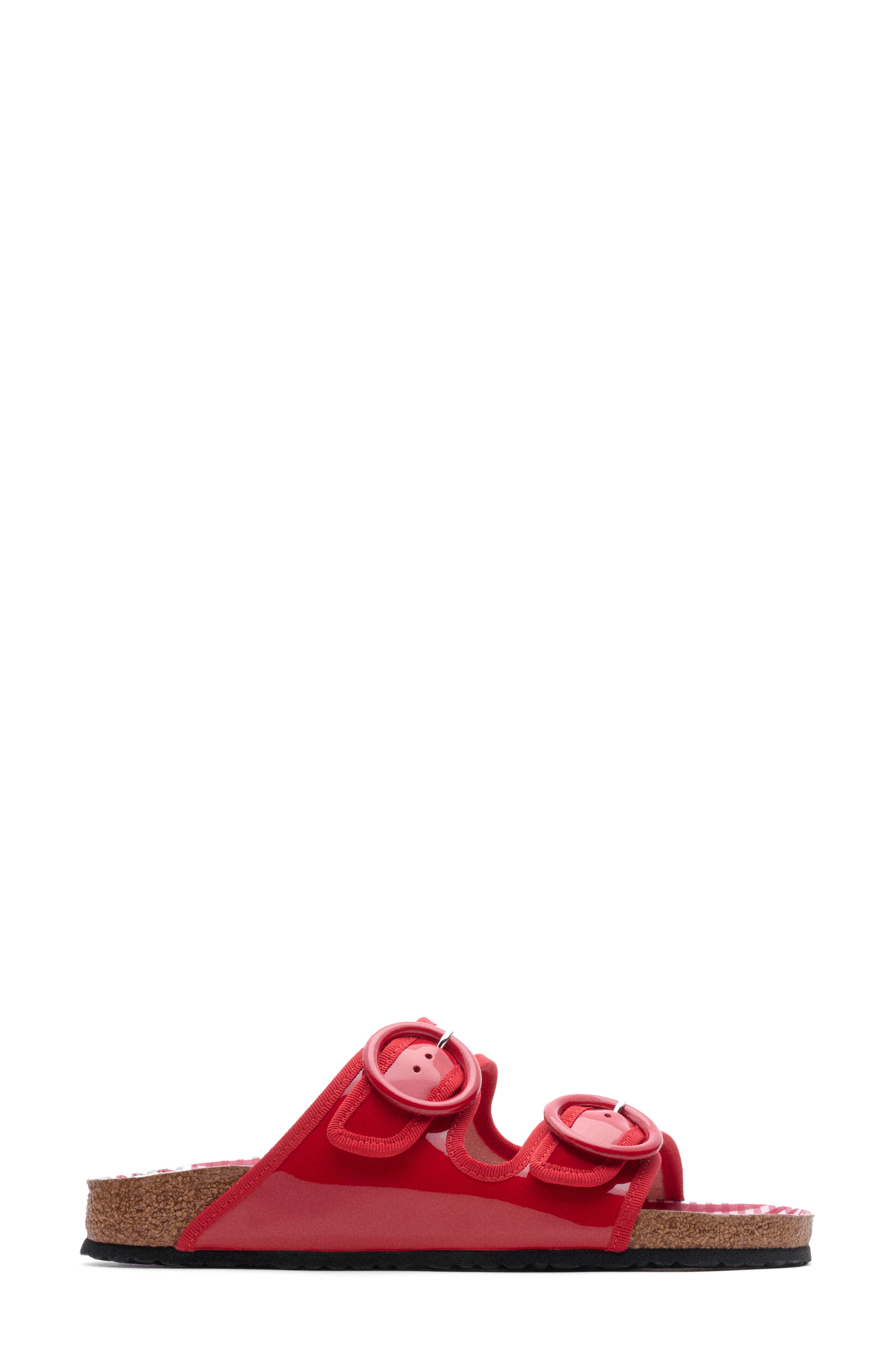 x Repetto Arizona Round Buckle Slide Sandal, Main, color, FLAME RED