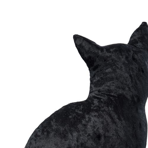 C & F Home C&f Home Black Cat Shaped Halloween Accent Pillow 12.5" X 16.5" In Black