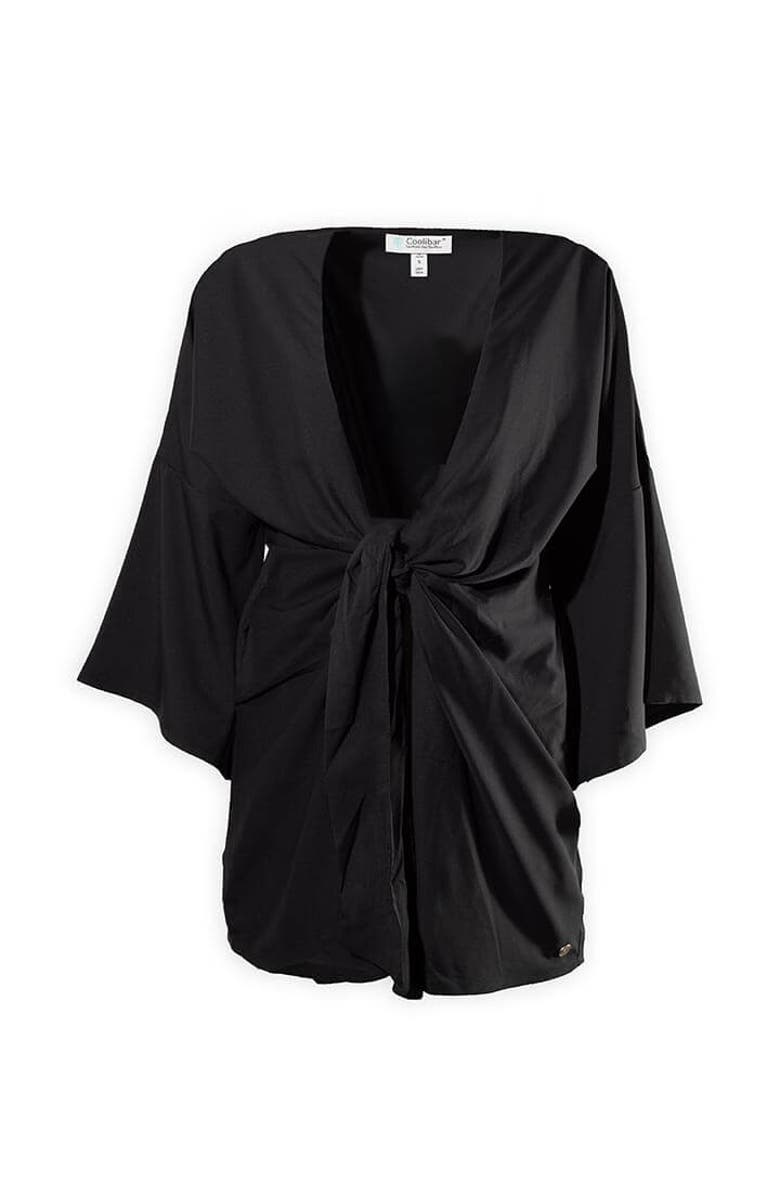 Coolibar Cover-Up with Front Tie - UPF 50+ Sun Protection - Ocean Drive, Main, color, Black