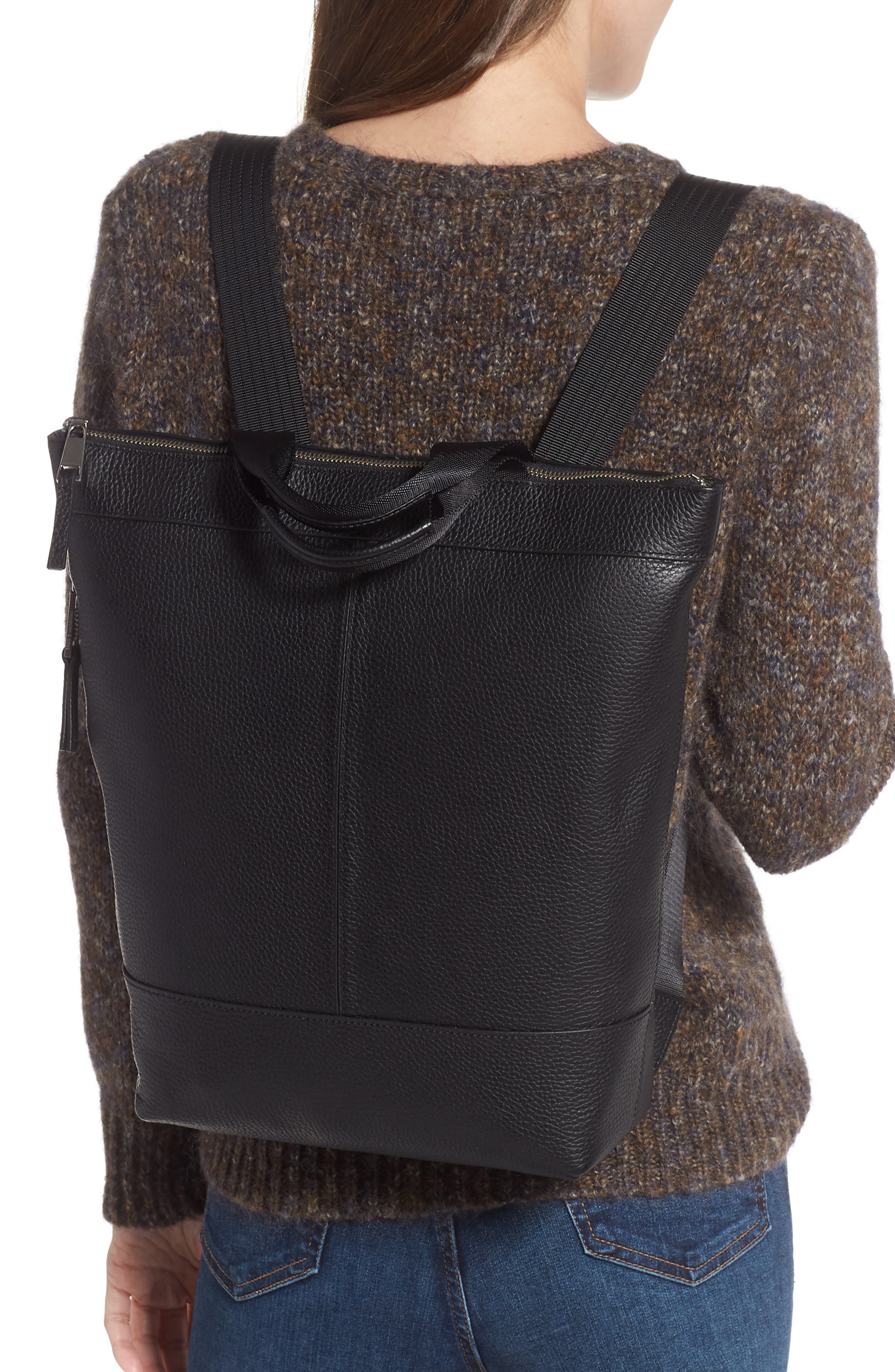 Treasure & Bond Nikki Leather Convertible Backpack, Alternate, color, 