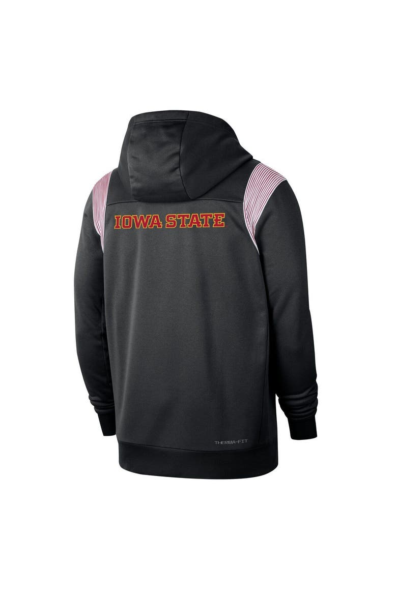 Men's Nike Black Iowa State Cyclones Sideline Performance Full-Zip Hoodie, Alternate, color, Black