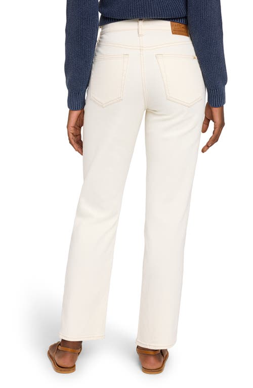 Faherty Organic Cotton Slim Straight Denim Pants In White