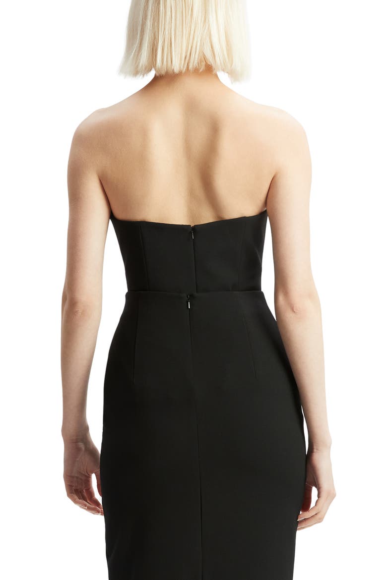 Mariska Strapless Peplum Top, Alternate, color, BLACK