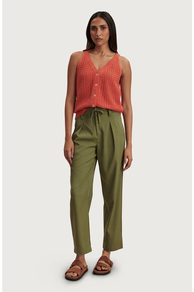 Alessia Open Stitch Cotton Sweater Tank, Alternate, color, SUMMER FIG