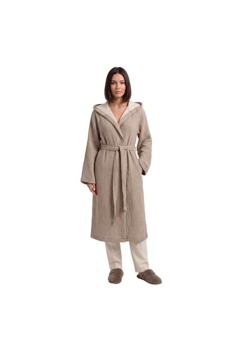 Soho Supersoft 4-Layer Cotton Gauze Robe, Main, color, Sand