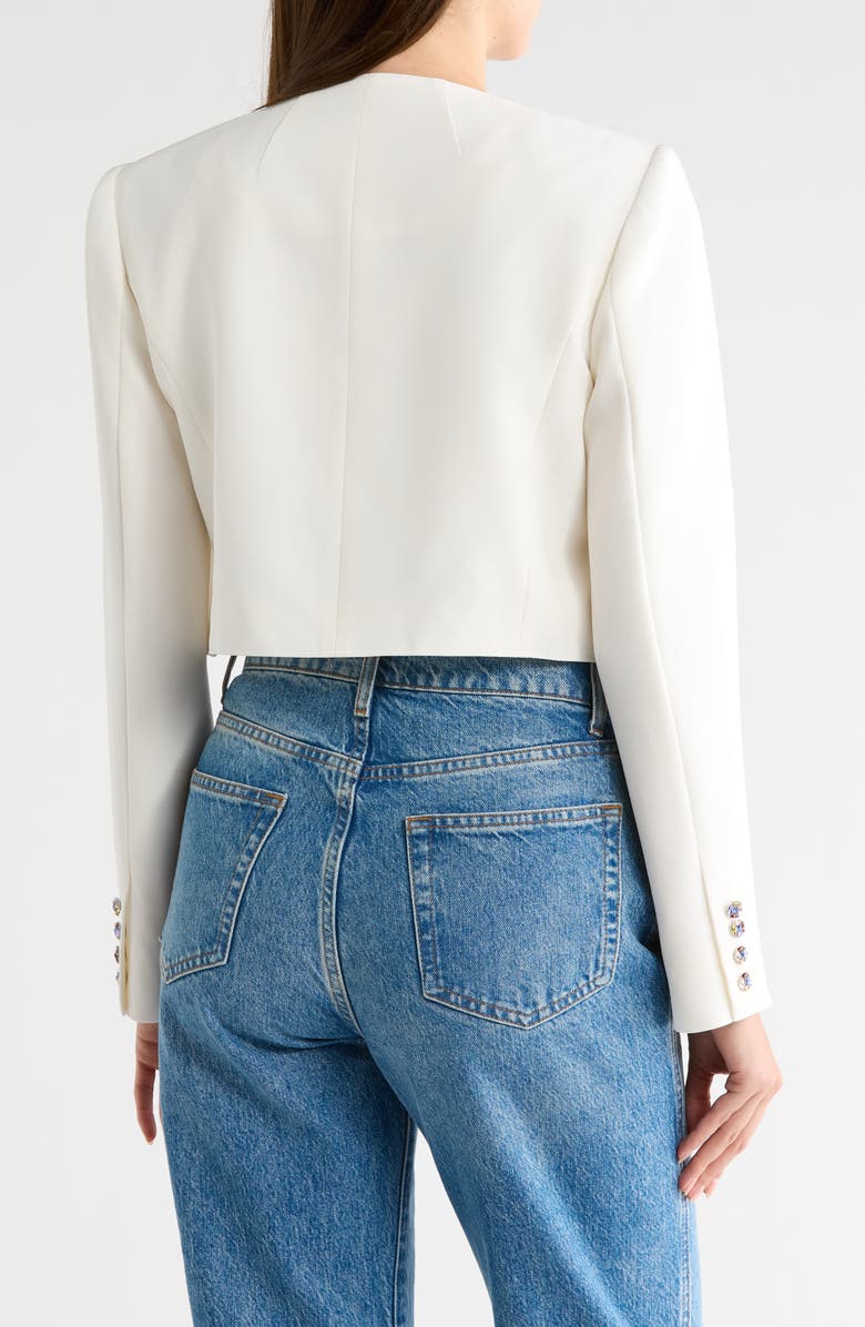 Cinq à Sept Auden Crop Jacket, Alternate, color, Ivory