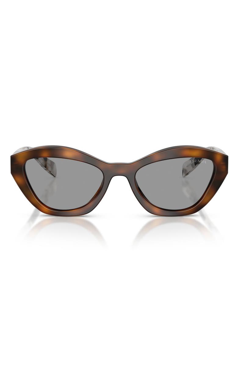Prada 52mm Butterfly Sunglasses, Main, color, Juniper Tortoise / Grey