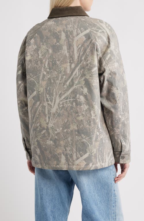 Thread & Supply Stretch Cotton Twill Chore Coat In Blue